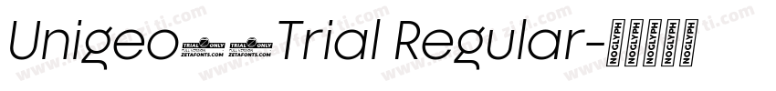 Unigeo64Trial Regular字体转换